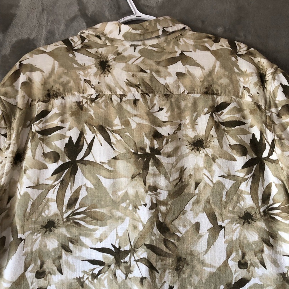 Casual Button Down Men Shirt Size XL Linen Blend Travel Summer - Picture 9 of 12